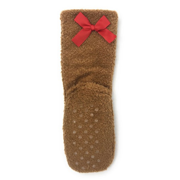 Teddy Burr - Women's Cozy Sherpa Slipper Socks - FamilyClothes