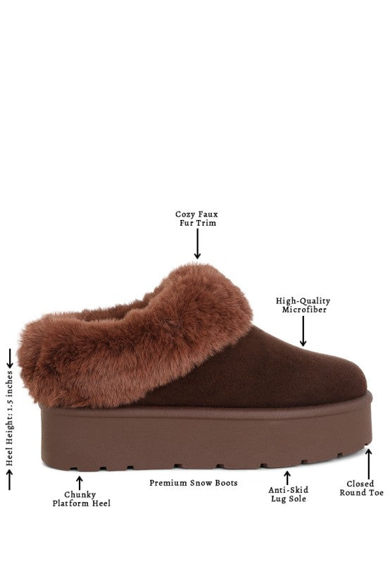 Aniso Faux Fur Slip On Snow Boots - FamilyClothes