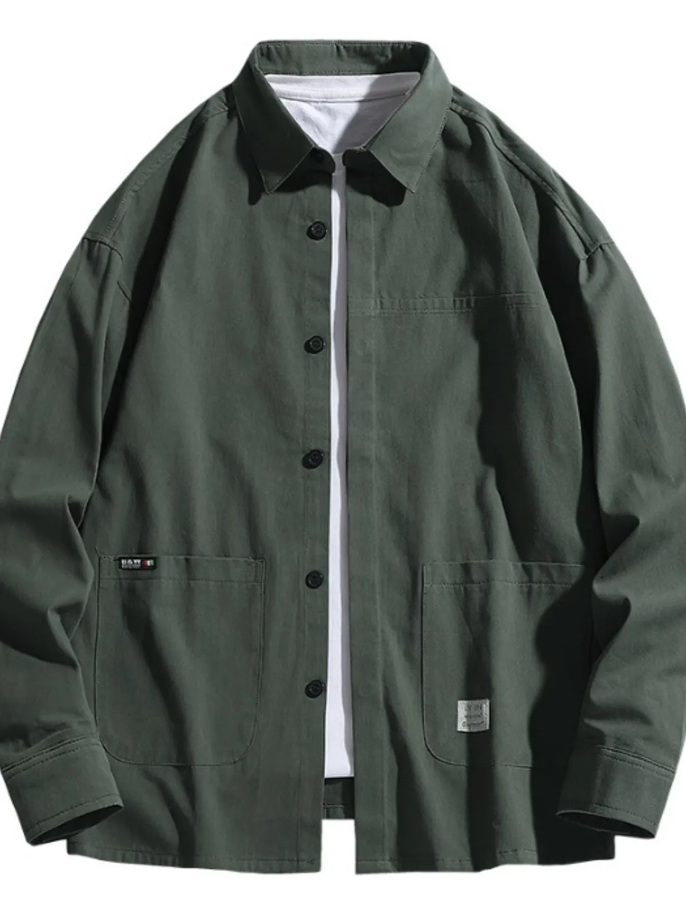 Men's Plus Size Button Up Long Sleeve Shirt - FamilyClothes