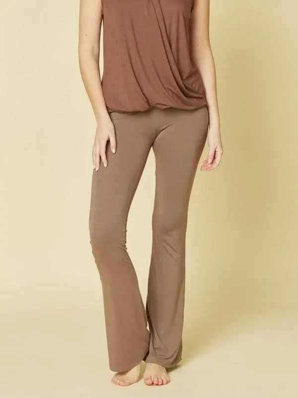 BAMBOO SLIM BELL YOGA PANTS - FamilyClothes