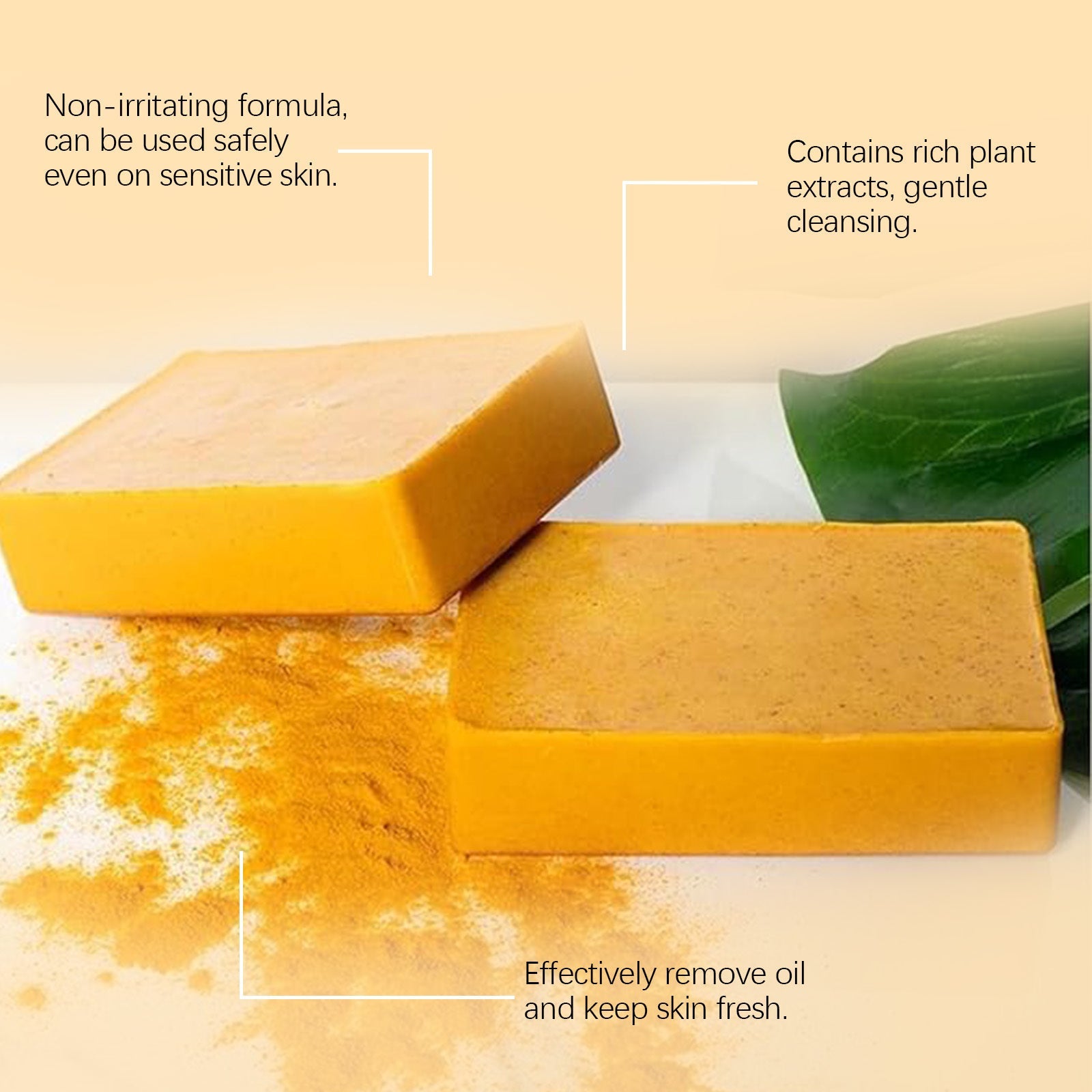Lemon Turmeric Brightening Soap Gently Cleanses The Skin, Moisturizes, Hydrates And Replenishes Water. It Is A Facial And Body Care Soap - FamilyClothes