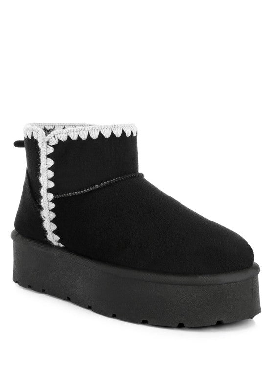 Rochas Scalloped Detail Snow Boots - FamilyClothes