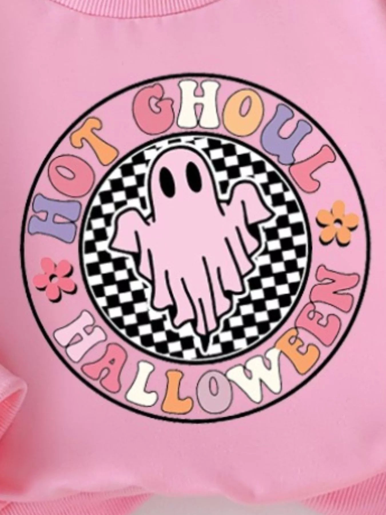 Children's Halloween Graphic Sweatshirt and Flare Pants Set - FamilyClothes