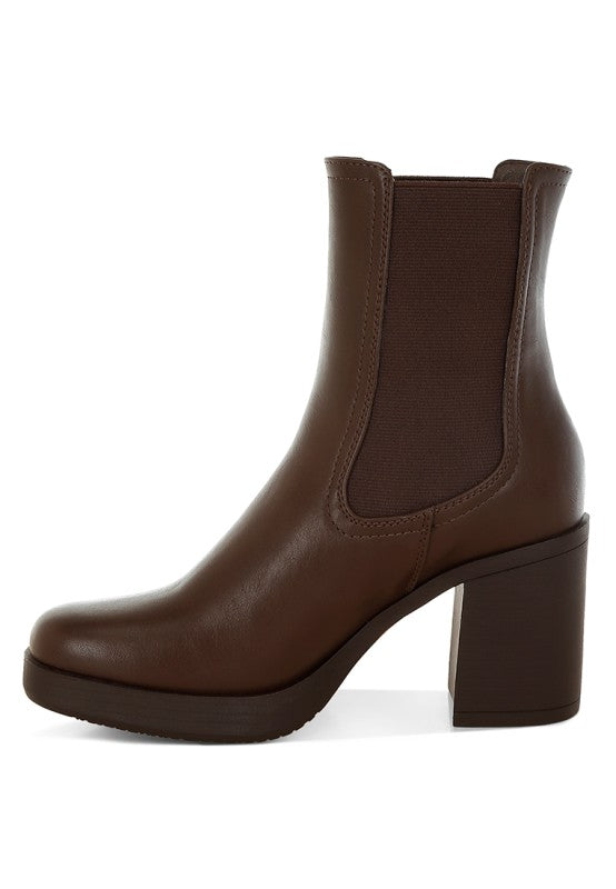 Scuala Faux Leather Chelsea Boots - FamilyClothes