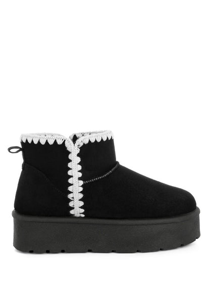 Rochas Scalloped Detail Snow Boots - FamilyClothes