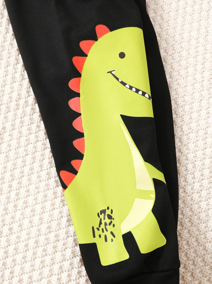Children's Dinosaur Graphic Sweatshirt and Pants Set - FamilyClothes