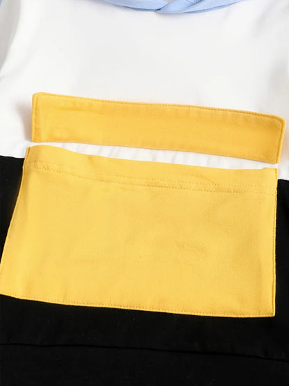 Children's Color Block Hoodie and Pants Set - FamilyClothes