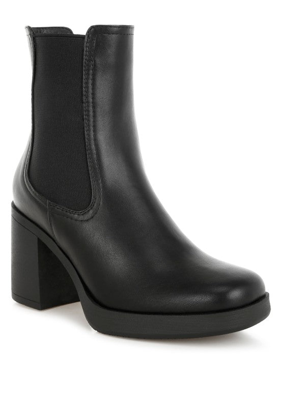 Scuala Faux Leather Chelsea Boots - FamilyClothes
