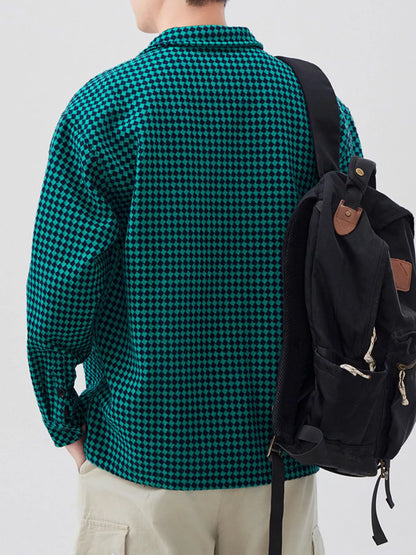 Men's Plus Size Button Up Long Sleeve Shirt - FamilyClothes