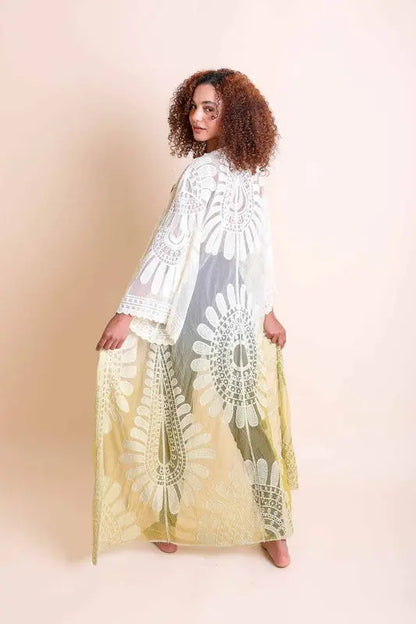 Ombre Bohemian Lace Kimono - FamilyClothes