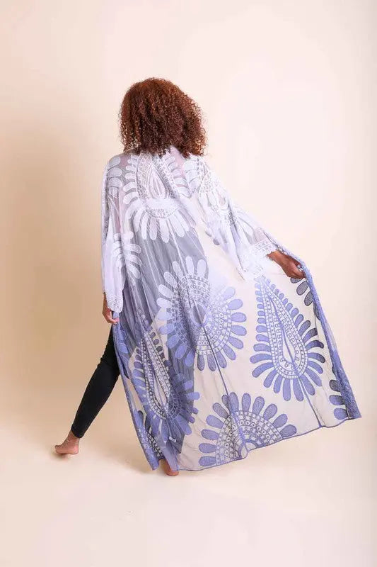Ombre Bohemian Lace Kimono - FamilyClothes