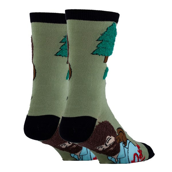 Painting Bob Ross - Men's Cotton Crew Funny Socks - FamilyClothes