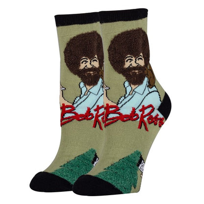 Painting Bob Ross - Women's Funny Socks - FamilyClothes