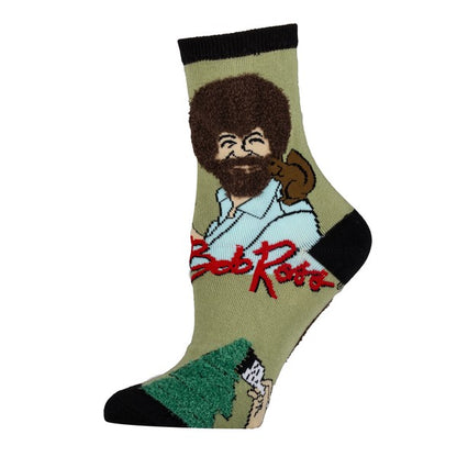 Painting Bob Ross - Women's Funny Socks - FamilyClothes