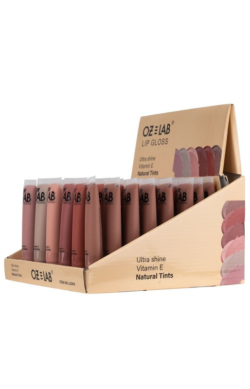 48 Pack-OZ LAB Natural Tinted Gloss Lip Polish - FamilyClothes