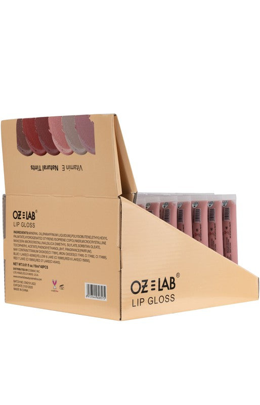 48 Pack-OZ LAB Natural Tinted Gloss Lip Polish - FamilyClothes