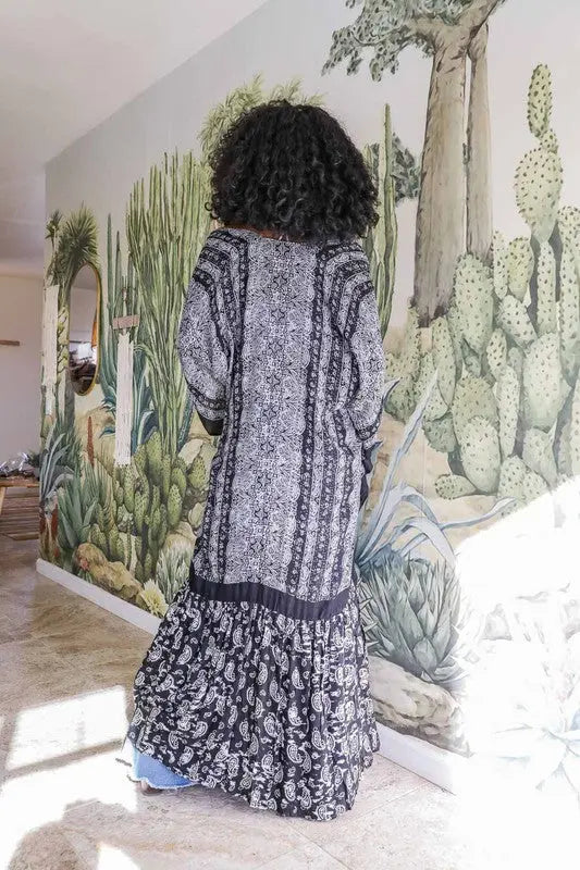 Paisley Tapestry Free Flow Kimono - FamilyClothes