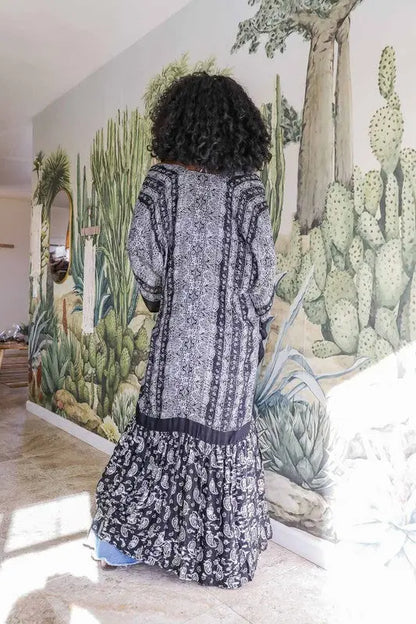 Paisley Tapestry Free Flow Kimono - FamilyClothes