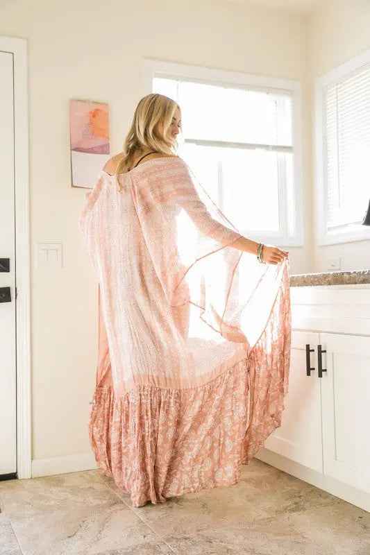 Paisley Tapestry Free Flow Kimono - FamilyClothes