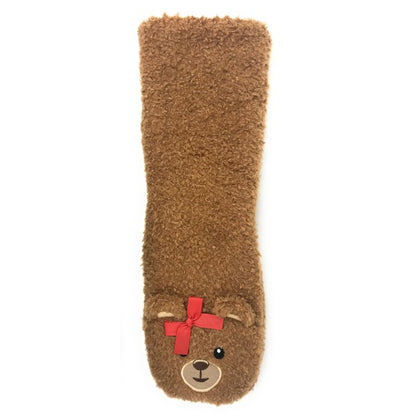 Teddy Burr - Women's Cozy Sherpa Slipper Socks - FamilyClothes