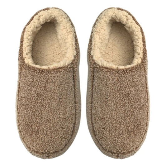Sherpa Tan - Men's Cozy Sherpa House Slippers - FamilyClothes
