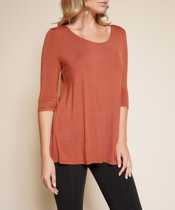 BAMBOO ELBOW TUNIC T - FamilyClothes