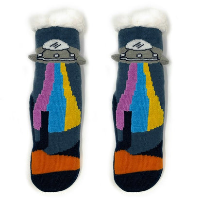 Kids Sherpa Slipper Sock  -UFO Real - FamilyClothes