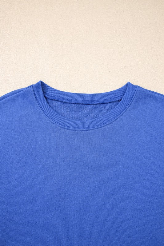 Varsity Stripe Long Sleeve Sweatshirt Dress - FamilyClothes