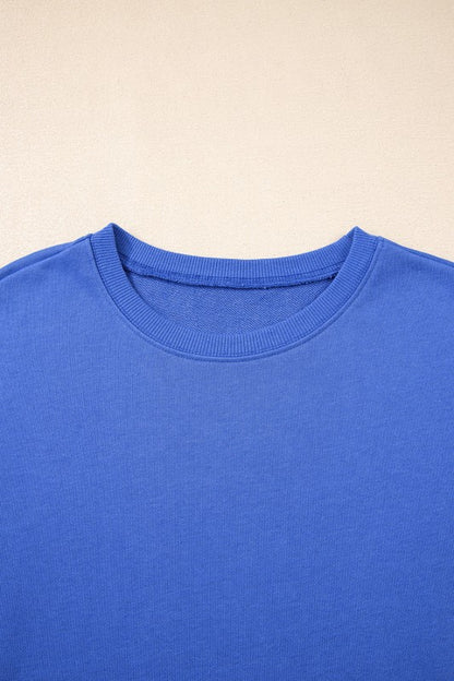 Varsity Stripe Long Sleeve Sweatshirt Dress - FamilyClothes