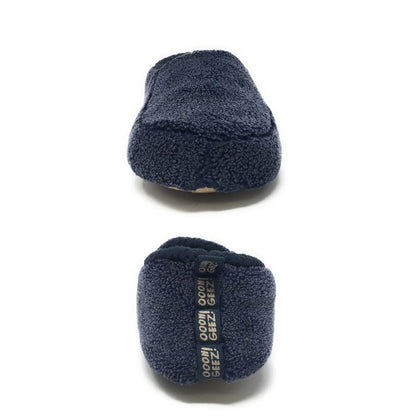 Sherpa Blue - Men's Cozy Sherpa House Slippers - FamilyClothes