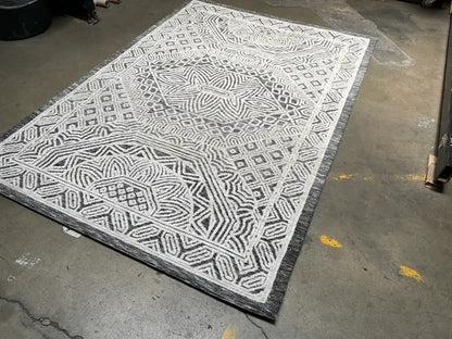 5'3'' x7 '6'' Feet Beige Grey Tribal Area Rug - FamilyClothes