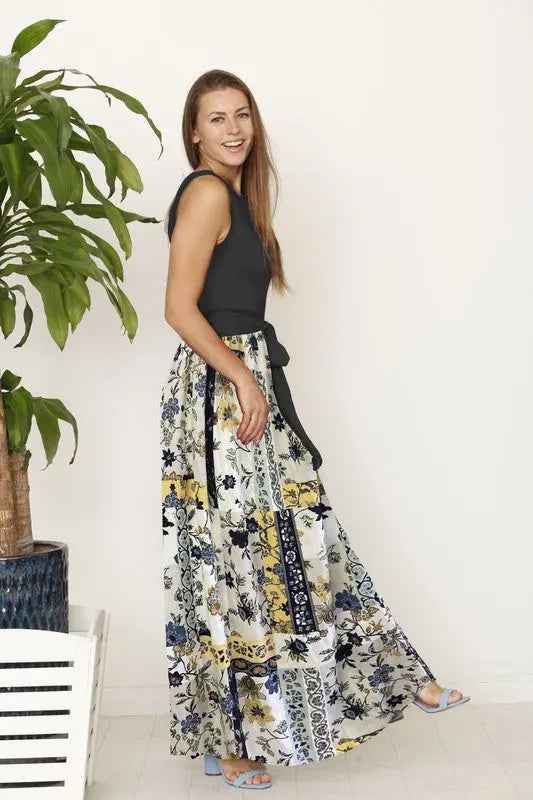 Sleeveless handkerchief woven skirt maxi dress - FamilyClothes