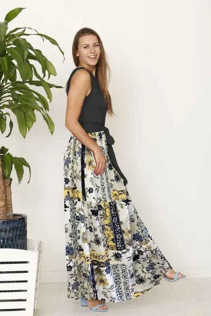 Sleeveless handkerchief woven skirt maxi dress - FamilyClothes