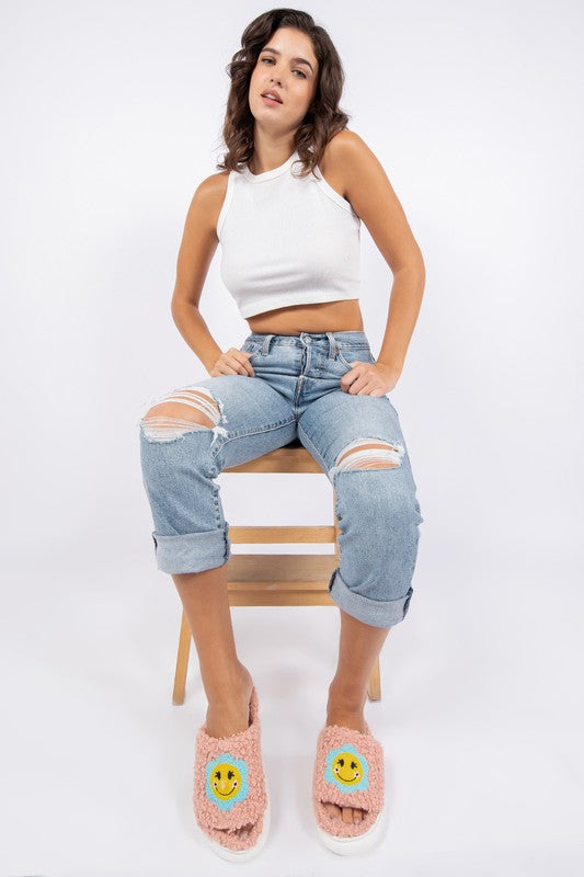 HappyDays - Women's Slide on Slippers - FamilyClothes