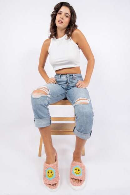 HappyDays - Women's Slide on Slippers - FamilyClothes