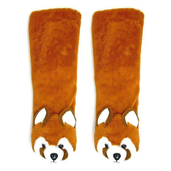 Red Panda - Women's Plush Animal Slipper Socks - FamilyClothes