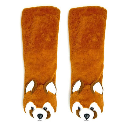 Red Panda - Women's Plush Animal Slipper Socks - FamilyClothes