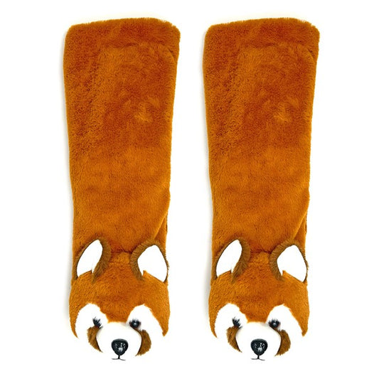 Red Panda - Women's Plush Animal Slipper Socks - FamilyClothes