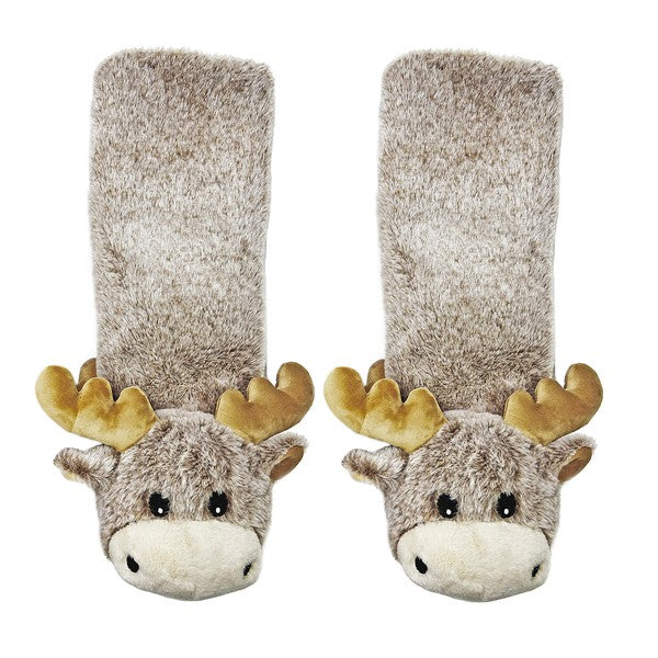 Moose Up - Kids' Plush Animal Slipper Socks - FamilyClothes