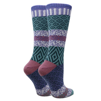 Sophia - Women's Fuzzy Crew Socks - FamilyClothes