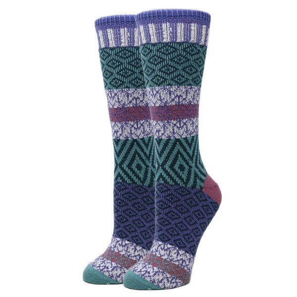 Sophia - Women's Fuzzy Crew Socks - FamilyClothes