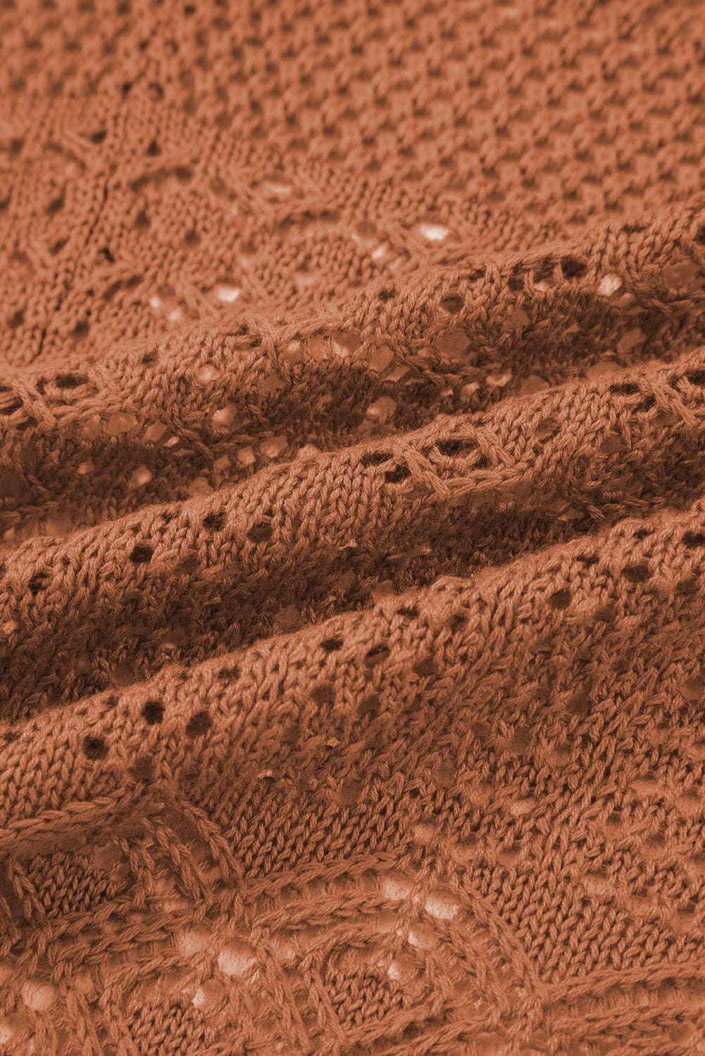 Lapis Mix Pattern Cardigan for Stylish Layering - Hollow Knit Open Front - FamilyClothes