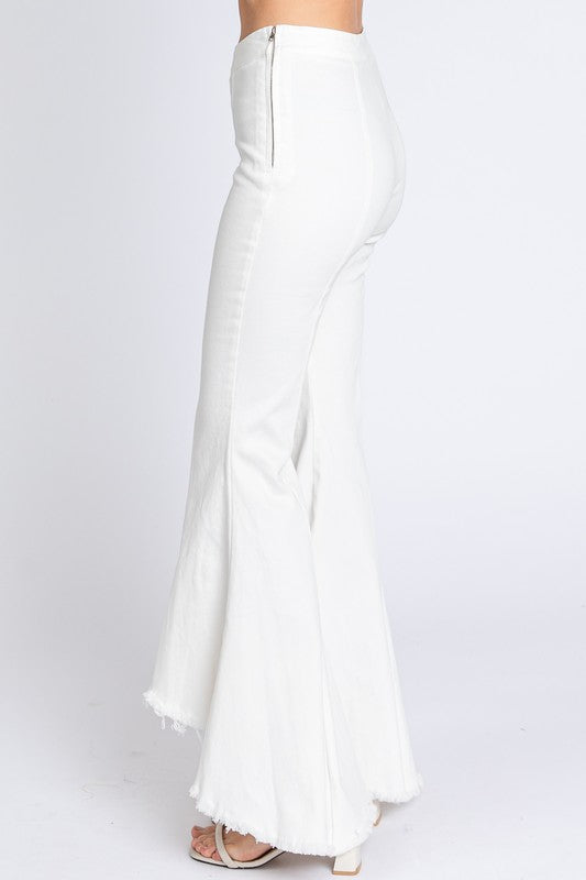 Stretch Denim Pintuck Pleated Jeans - FamilyClothes