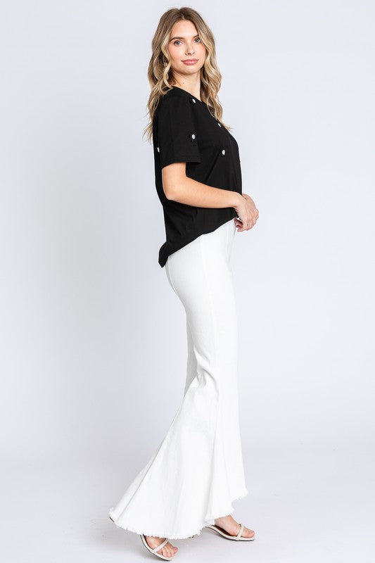 Stretch Denim Pintuck Pleated Jeans - FamilyClothes