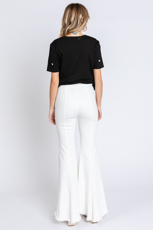 Stretch Denim Pintuck Pleated Jeans - FamilyClothes