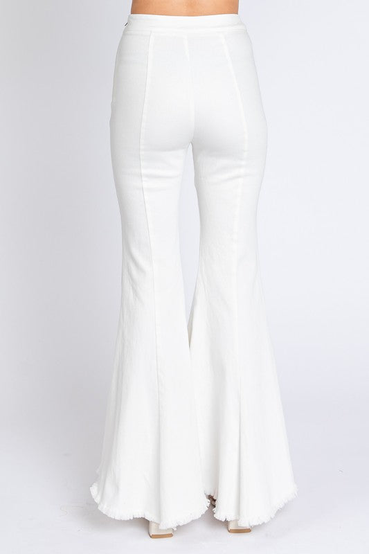 Stretch Denim Pintuck Pleated Jeans - FamilyClothes