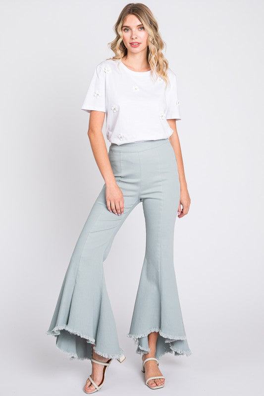 Stretch Denim Pintuck Pleated Jeans - FamilyClothes