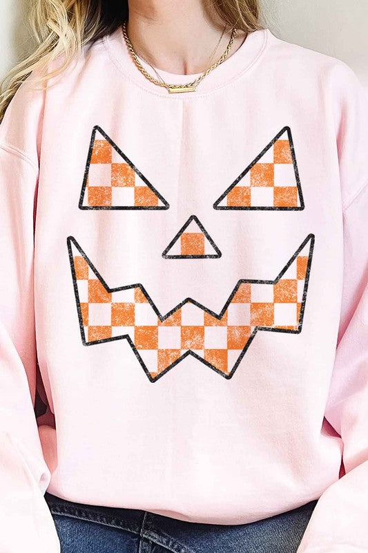 HALLOWEEN CHECKER JACK OVERSIZED SWEATSHIRT - FamilyClothes