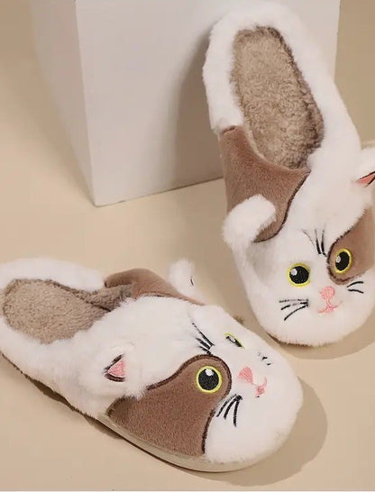 Cat fluffy slippers - FamilyClothes