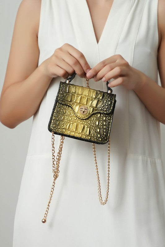 MKF Luxe Mini Satchel with Chain Strap by Mia K - FamilyClothes